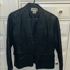 Black leather jacket